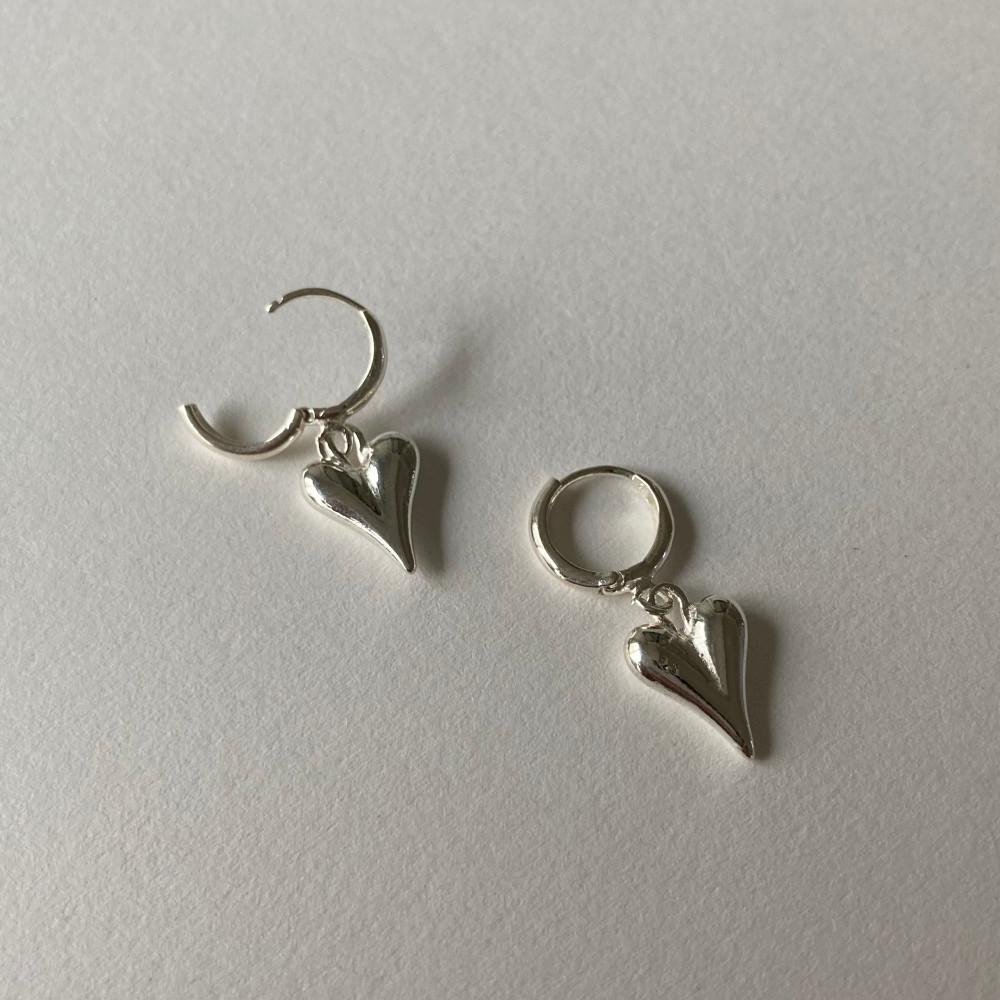 [실버925] 딥 하트 원터치 링