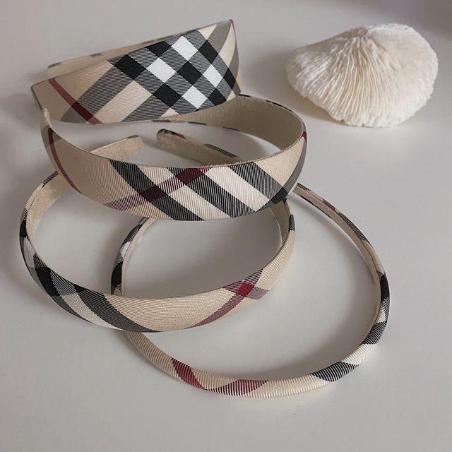 [1+1]할인 버버리 체크 머리띠 & 곱창밴드 /4type