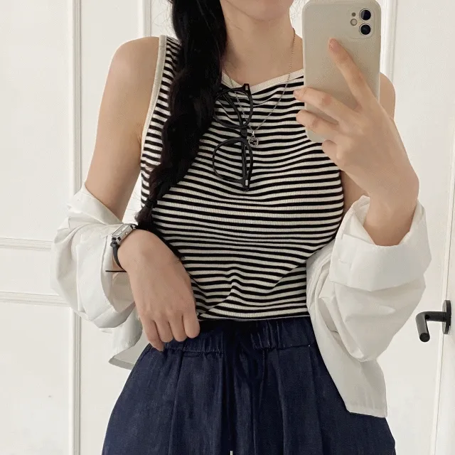 (3color/추천!)무밍 스트라이프 나시