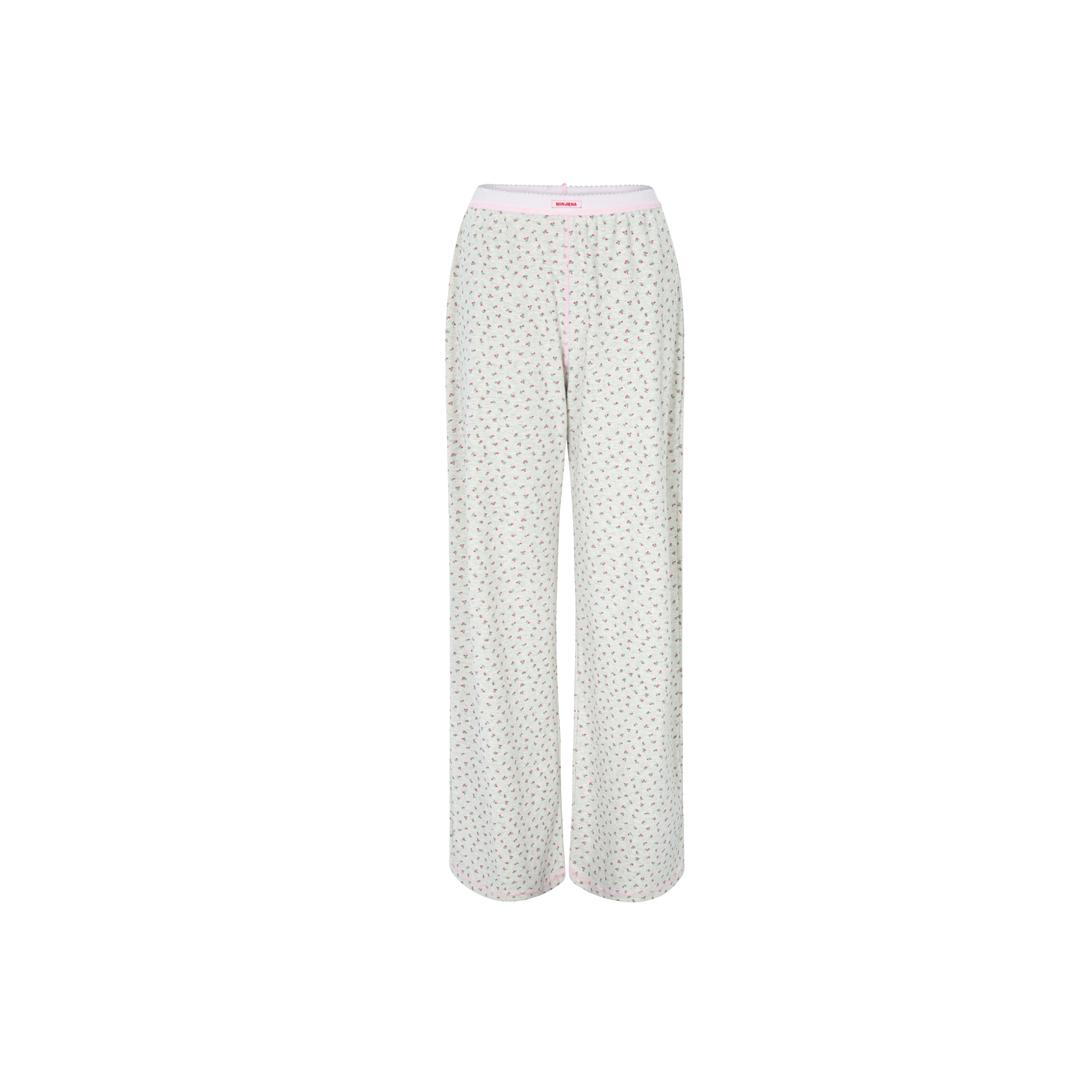 flower pants melange grey