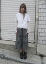 에프터먼데이 check frill banding skirt (2c)