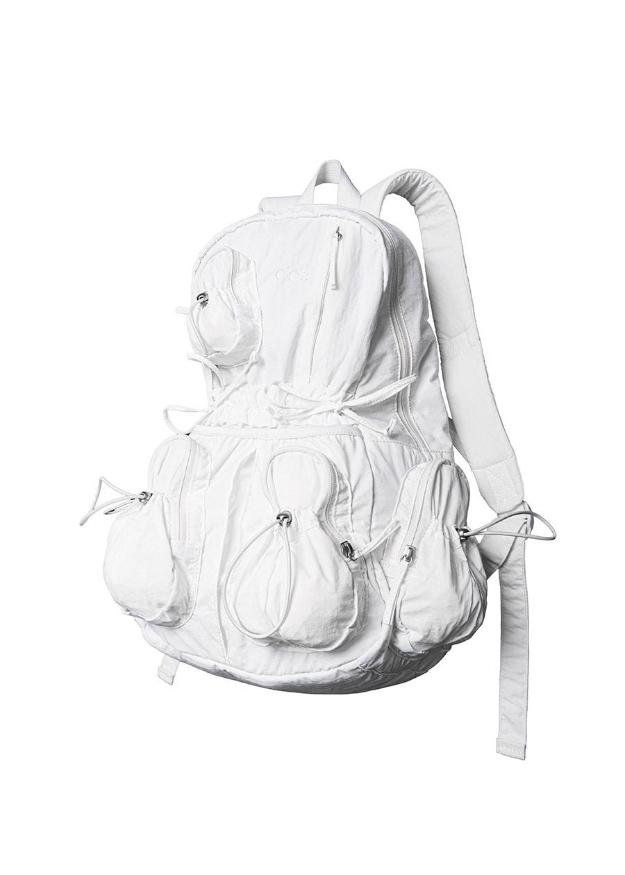 Oo POCKET STRING BACK PACK WHITE