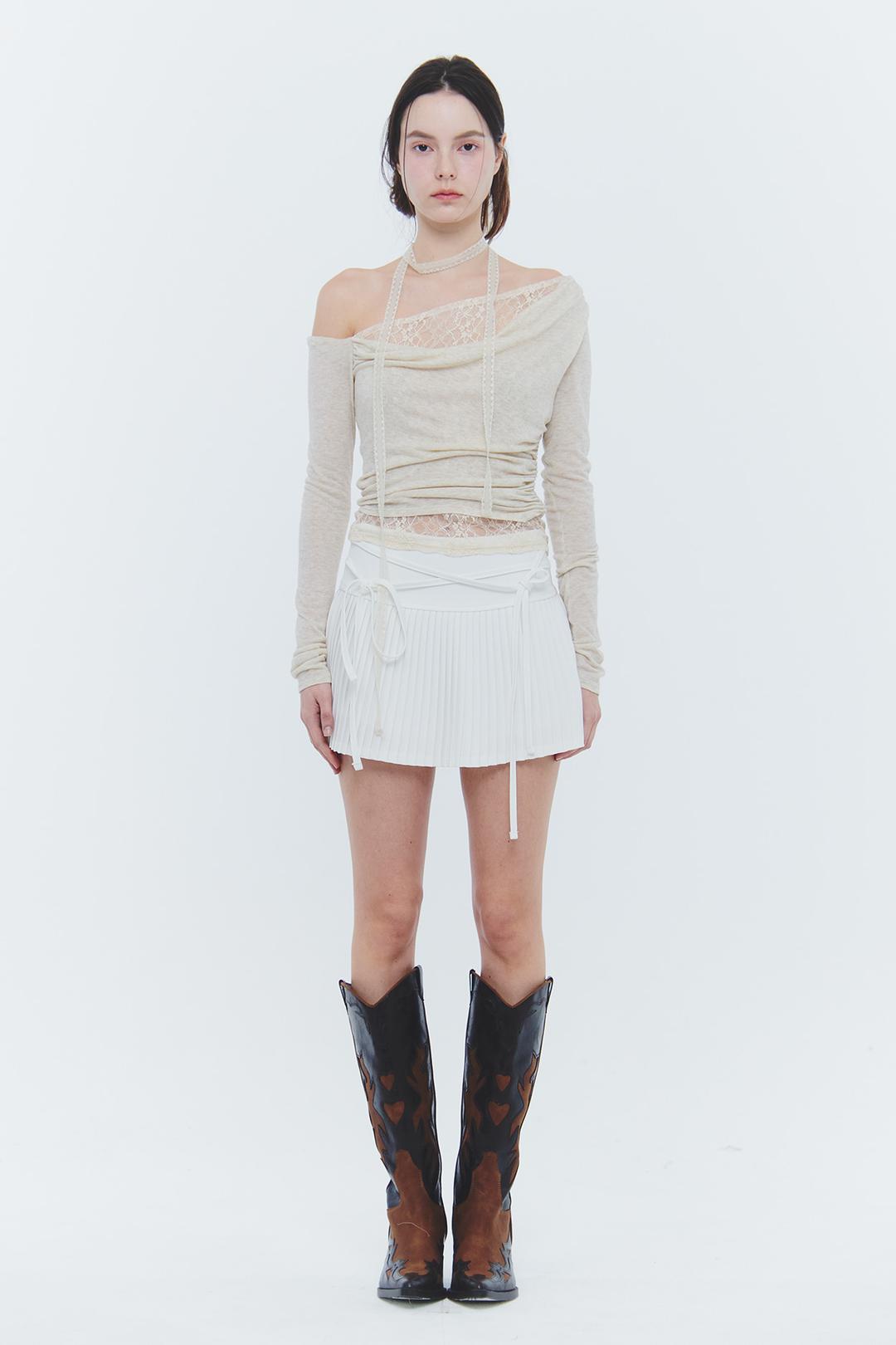 LAURA LACE TOP beige