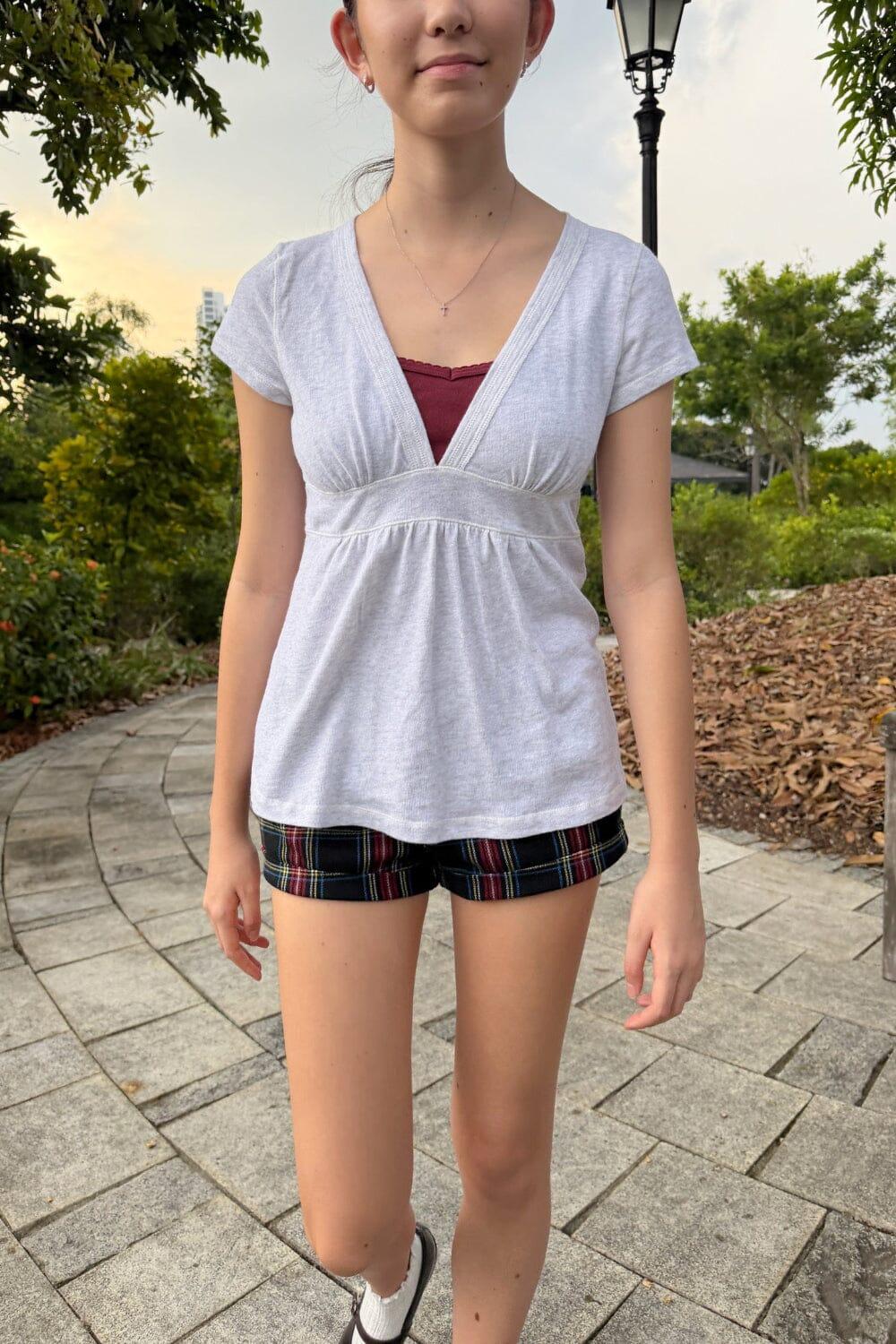 Naia Top - Light Heather Grey / XS/S