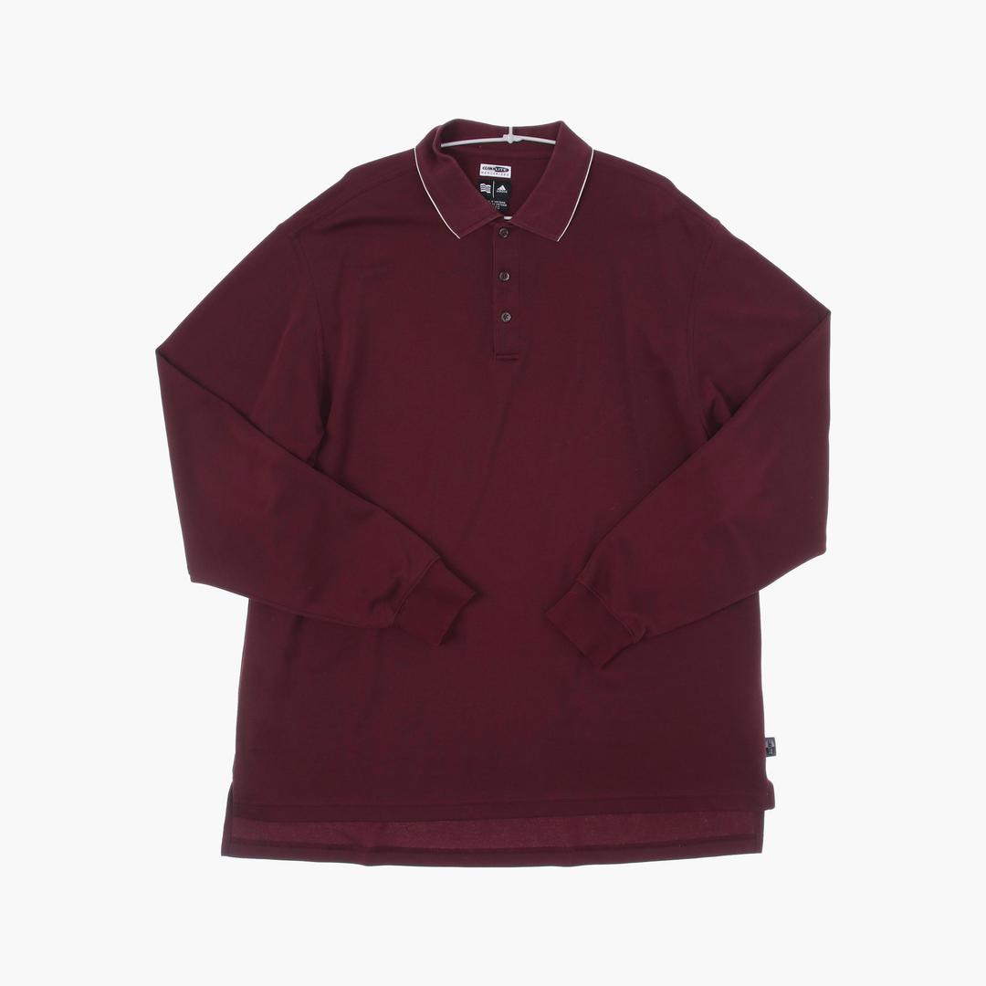 아디다스 코튼 스포츠 카라 긴팔 티셔츠 공용 XL