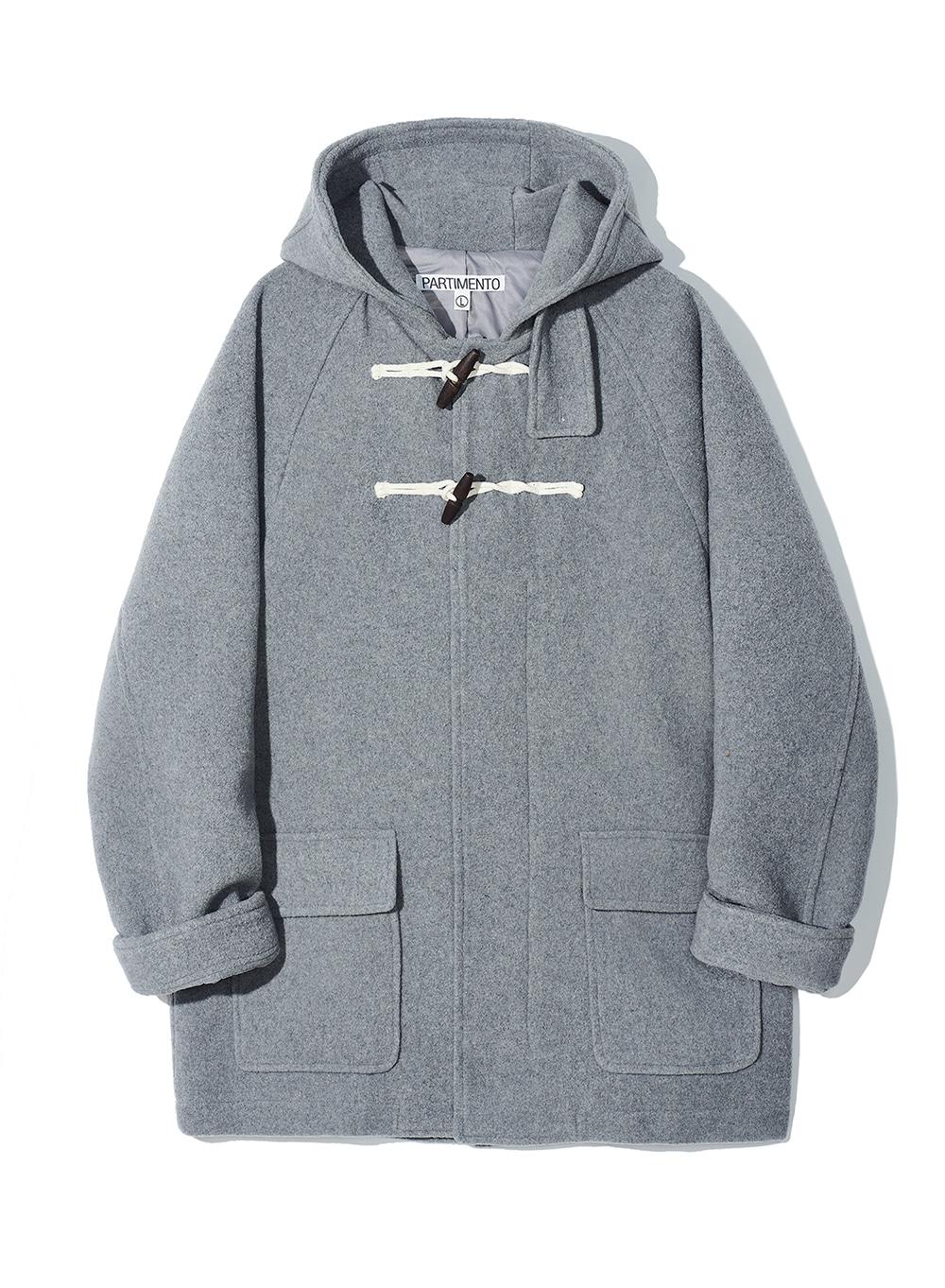 Wool Toggle Hooded Duffle Coat_Gray