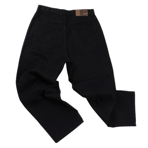 Essential Relaxed Denim Pants (Black)