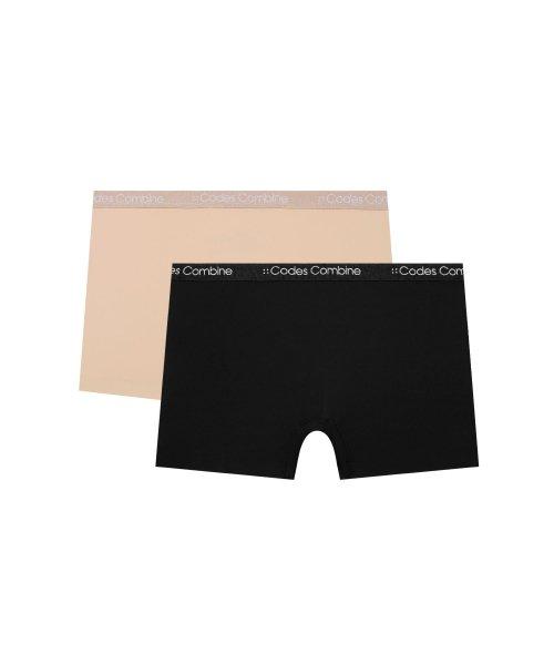 여성 사각 팬티 2PACK (BK/SK)