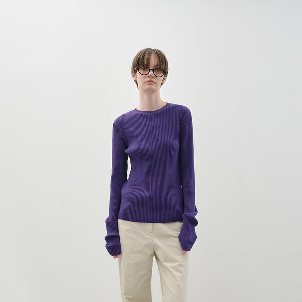 RIB-FLEX TEE _ PURPLE