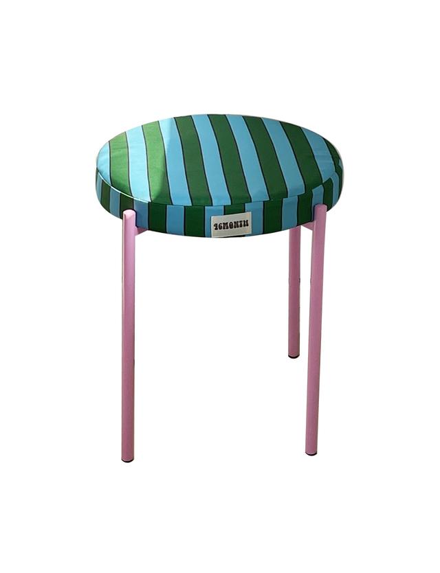 stripe stool (sky blue)