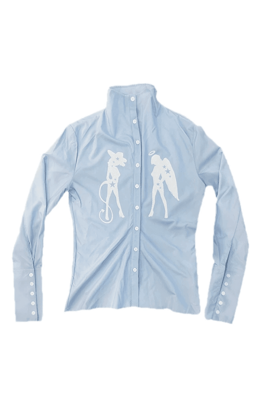 ✦ethereal high-neck blouse