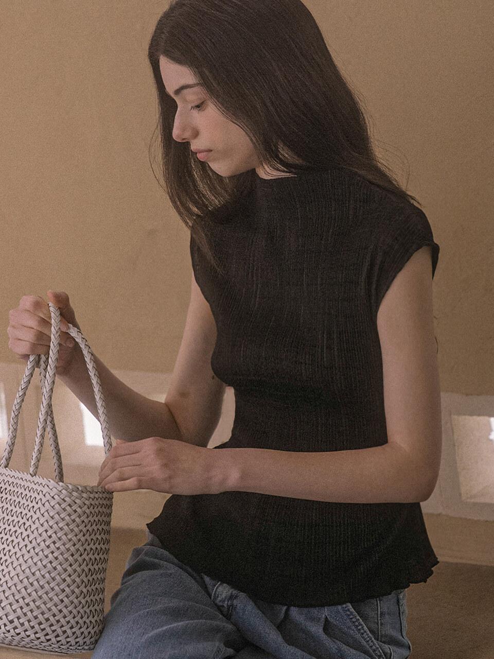 Tension sleeveless t-shirt TISU03TS02_Black