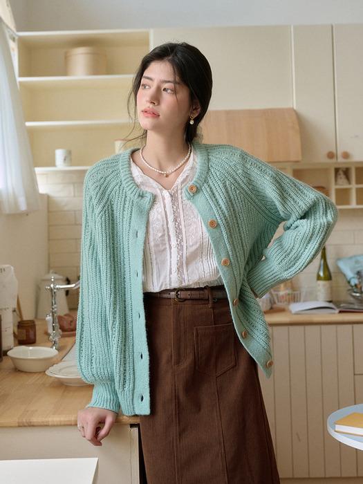SR_Cable sleeve knitted cardigan_2color