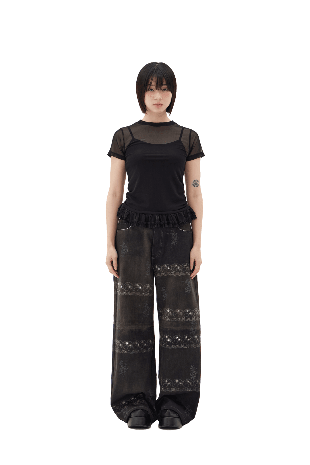 [PRE-ORDER] TETTA DENIM PANTS (BLACK)
