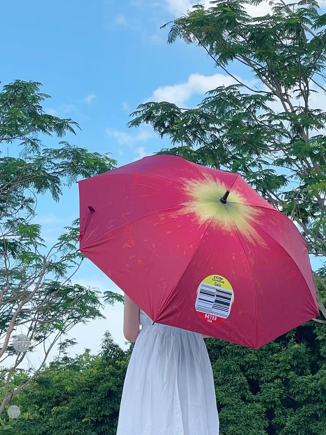 쏠띵즈 빨간 사과 장우산 양산