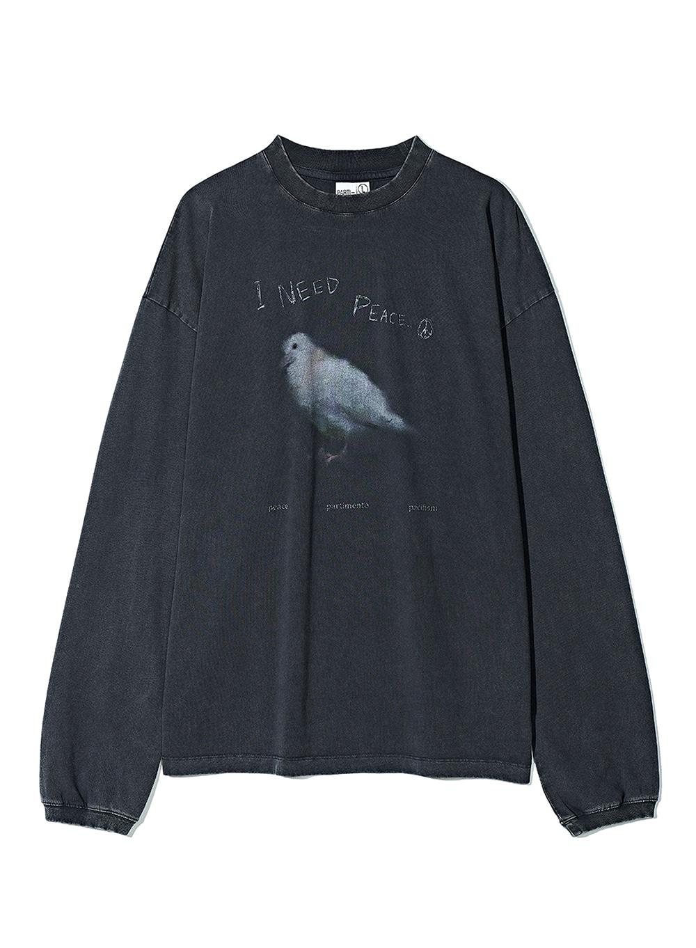Peace Symbol Long Sleeve_Charcoal