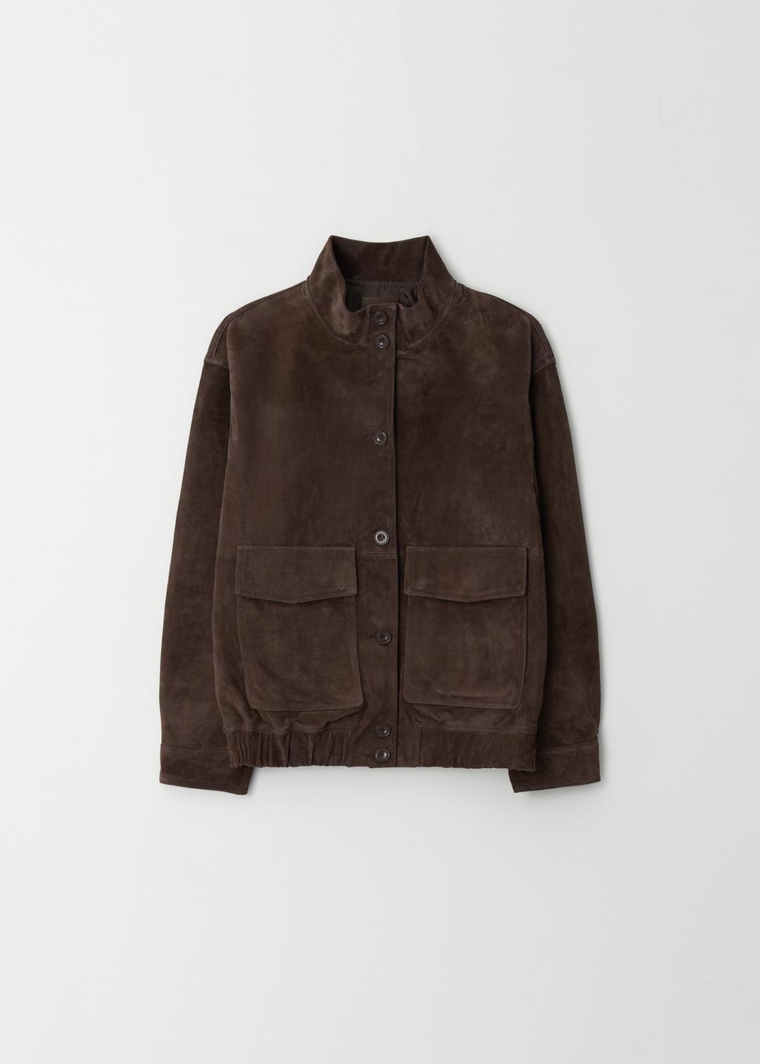 Real leather bomber jacket