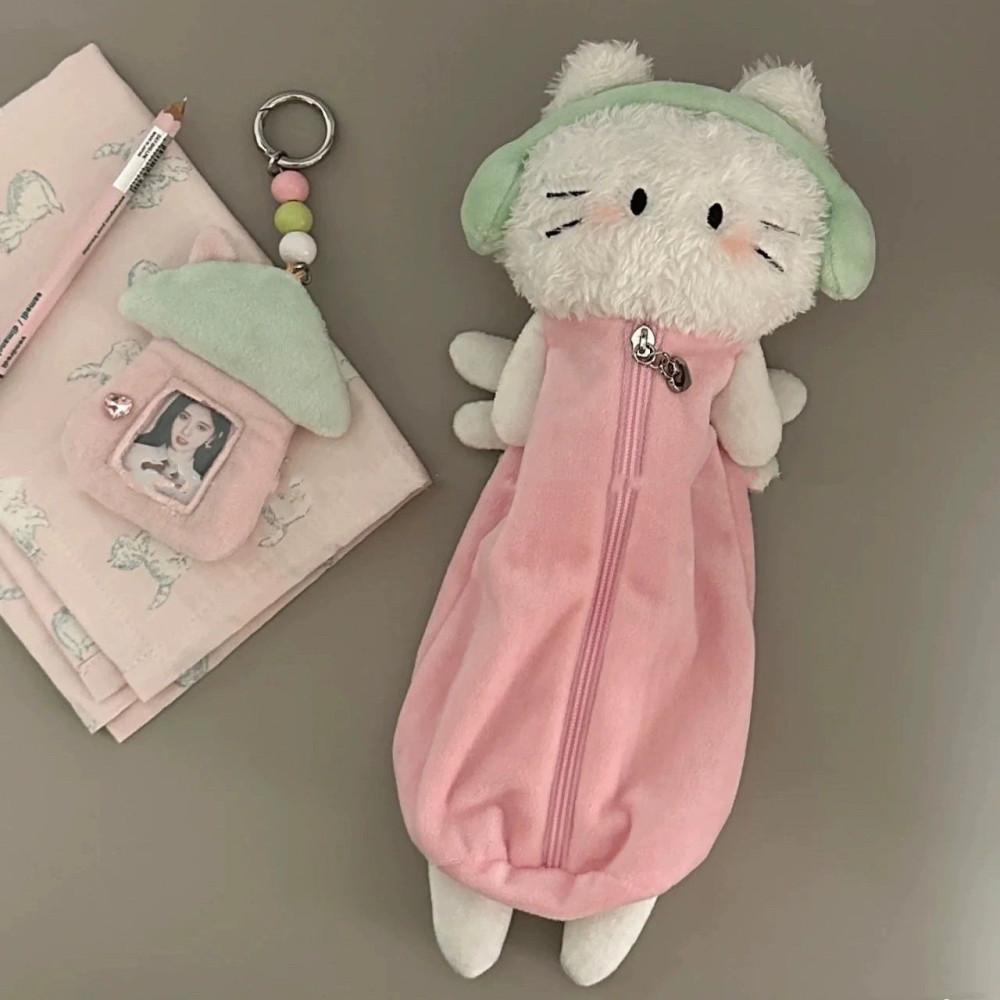 샵베흐 이어폰 고양이 특이한 귀여운 학생 문구 펜 필통