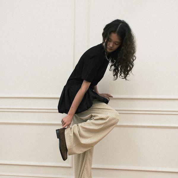 2월 6일 예약배송_Mini dot relax pants / Champagne