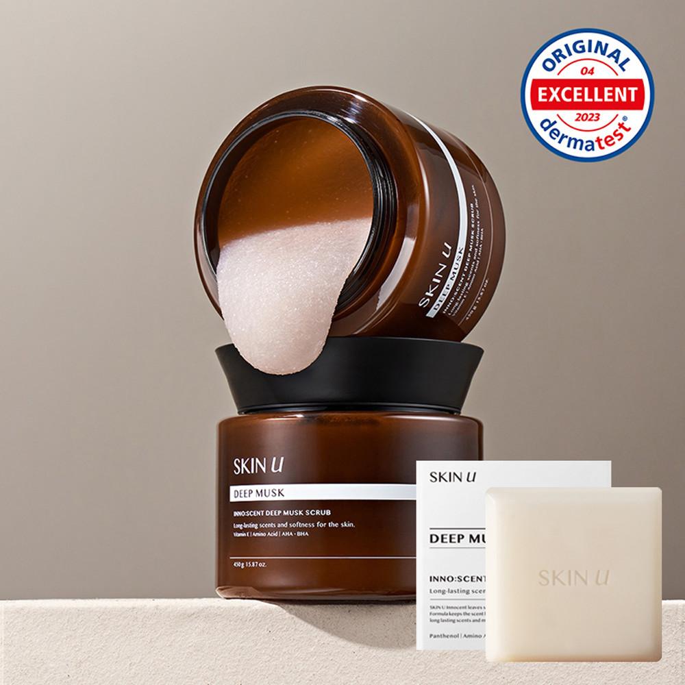 스킨유 이노센트 딥 머스크 스크럽 450g+딥머스크 비누