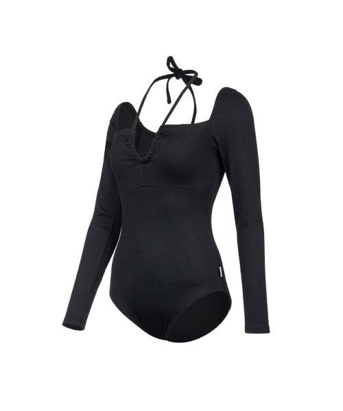 여성 홀터넥 긴팔 모노키니 블랙 RN-LS2D904-BK