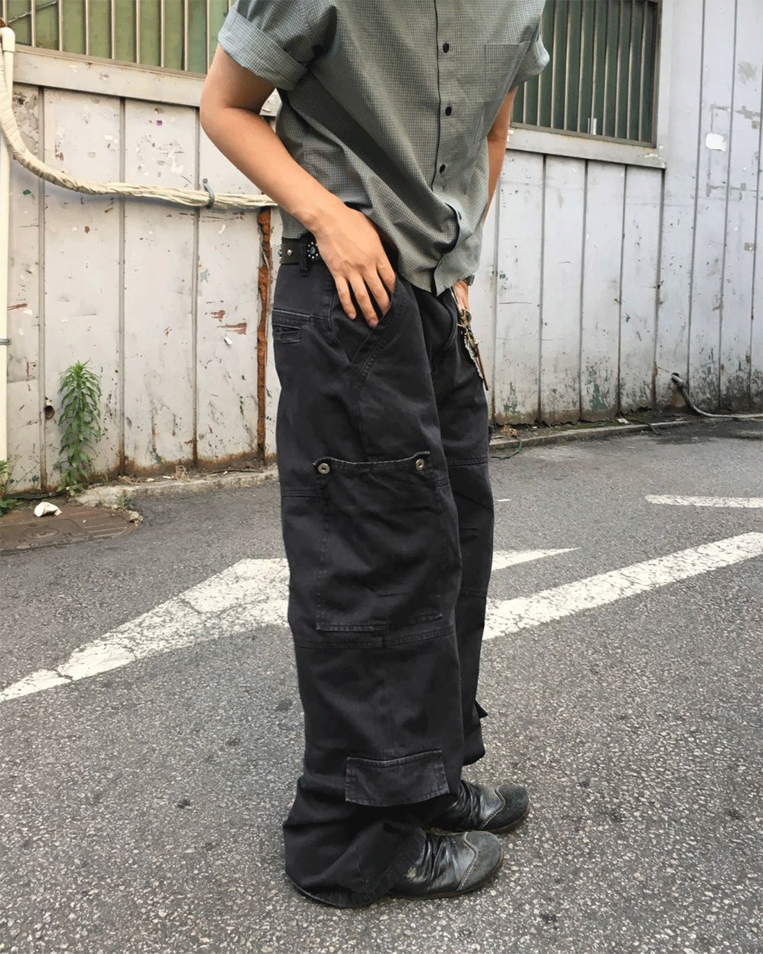 캐런 포켓 다잉 카고 팬츠 2C