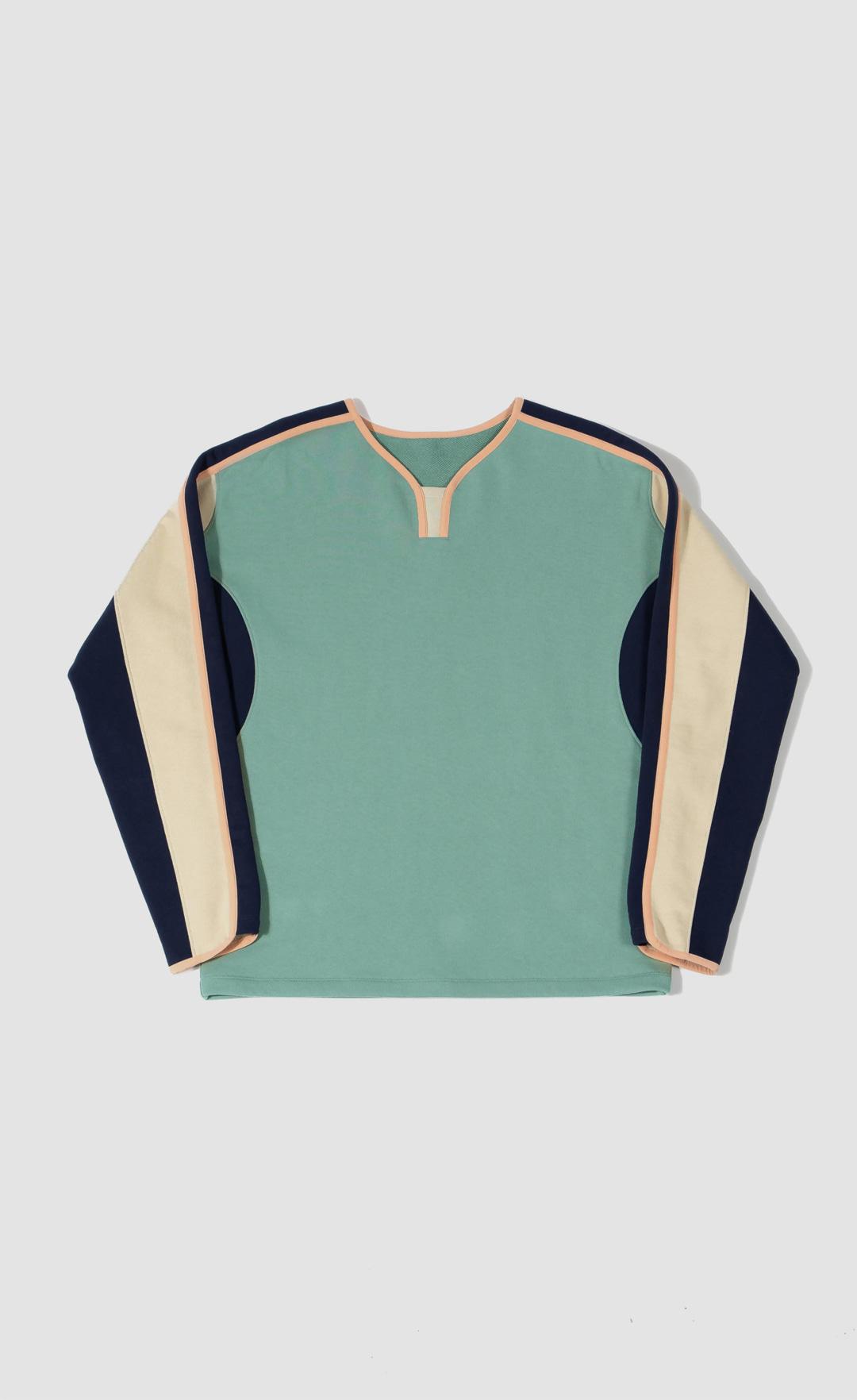 JERSEY BINDING SWEAT SHIRT / MINT GREEN