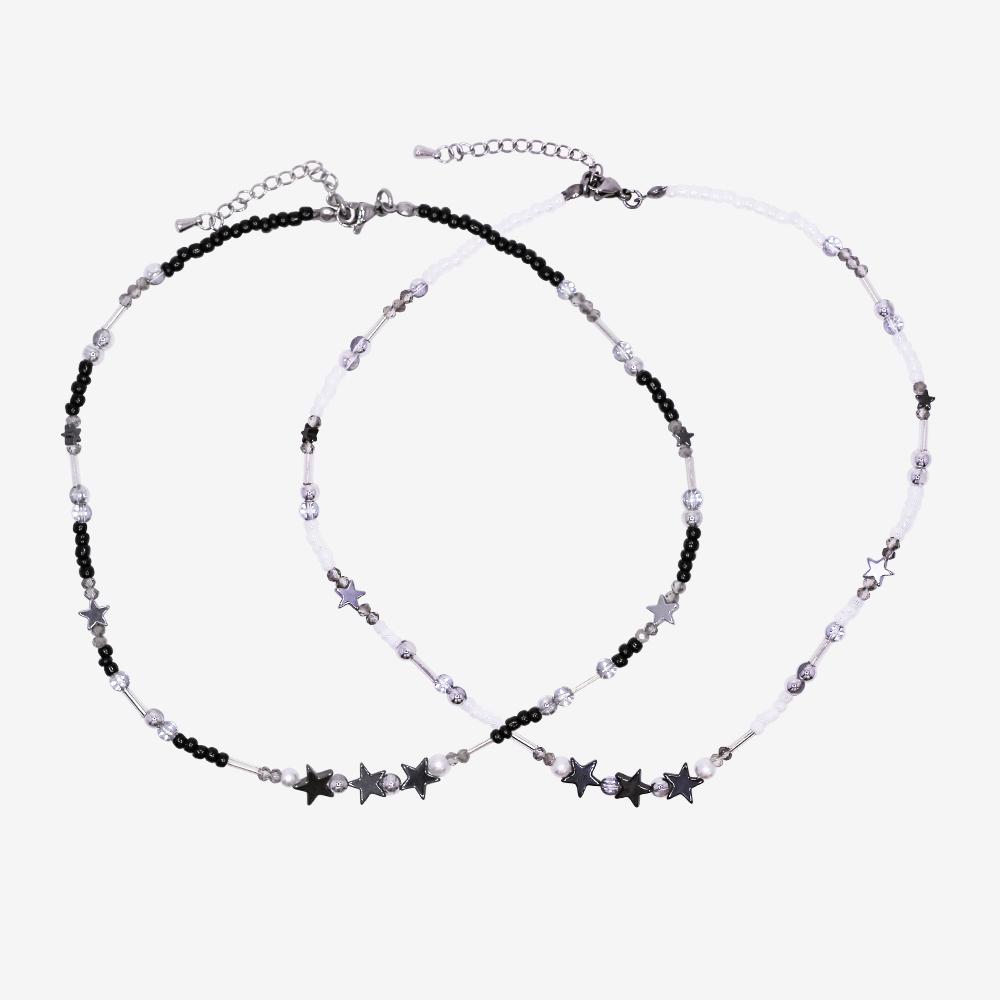 별 포인트 비즈 목걸이
