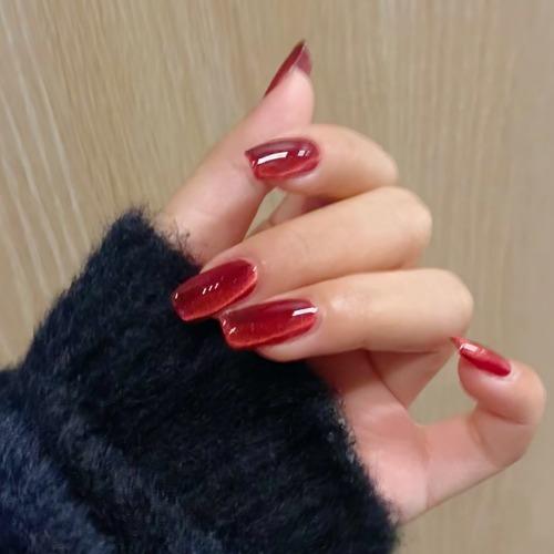 글로우레드 네일팁