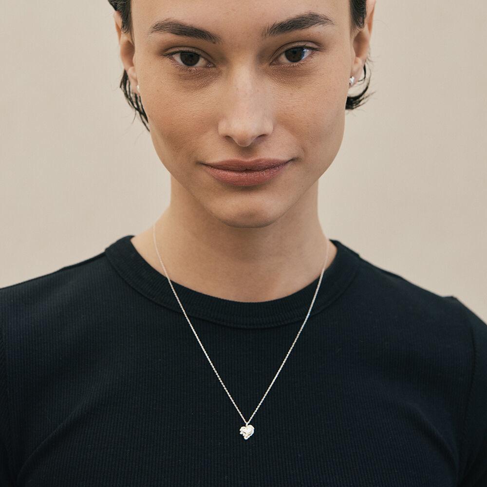 Mini Melting Heart Pendant (Silver)