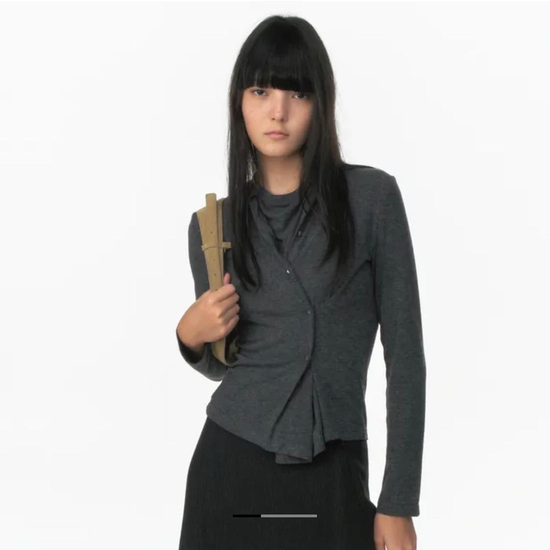 리포스 랩 가디건 티셔츠 차콜 | 후루츠패밀리