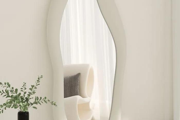 전신거울 현관 웨이브 스탠드거울