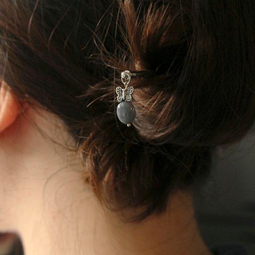 리뉴얼(6색) 화접[花蝶] 원석 나비 비녀