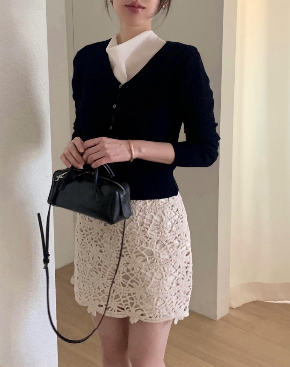 로앙 레이스 스커트