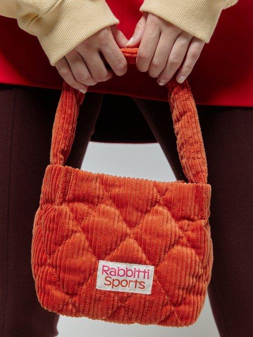 RB Corduroy Quilting Tote Bag Orange
