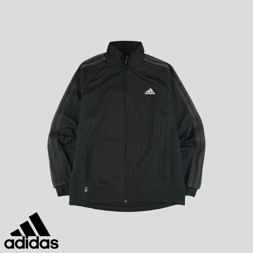 아디다스 JP 00s 블랙 그레이 옐로우 스트라이프 삼선 레글런 클라이마라이트 트랙탑 집업 져지 M