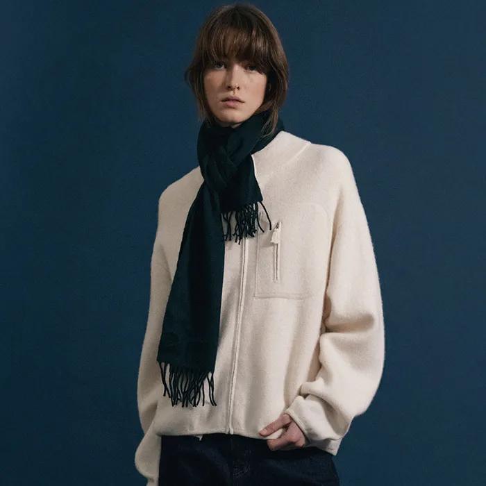 Dicky zip-up jumper (Ivory)