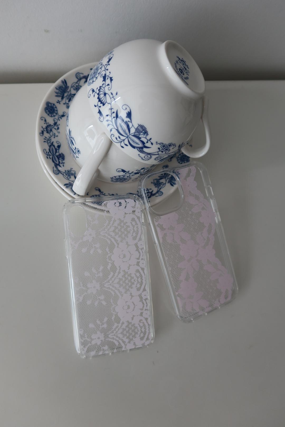 Love with lace gel hard case [Baby pink ver.]