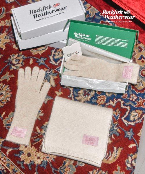 FLUFFY KNIT MUFFLER & LONG GLOVES SET - 6color