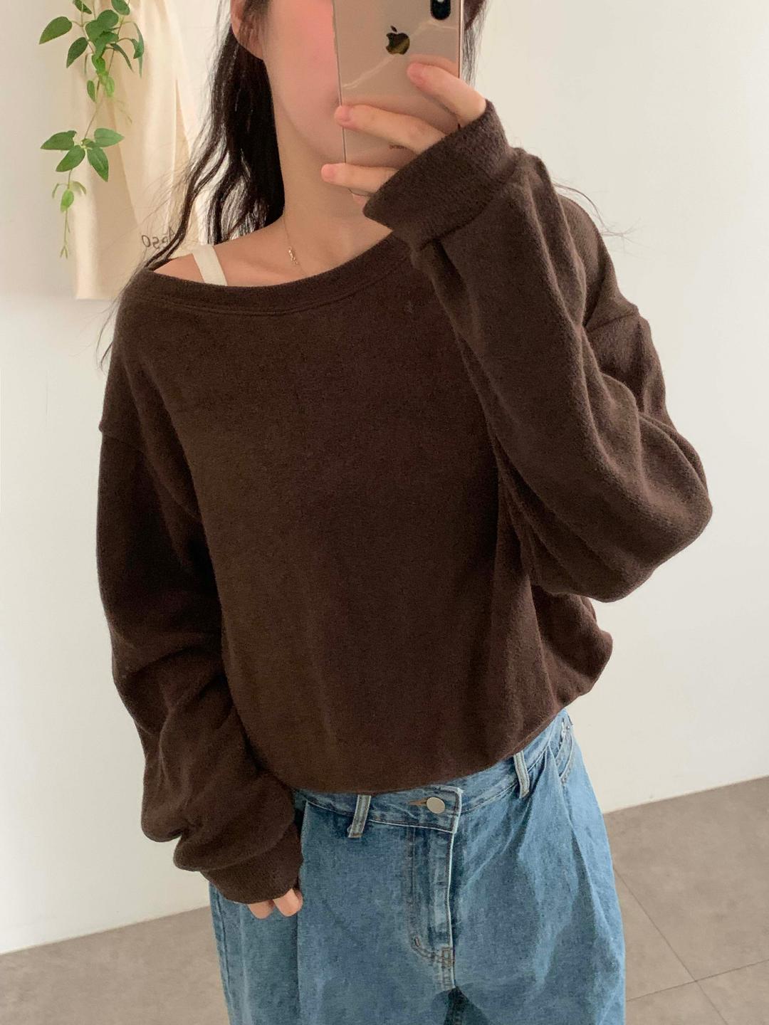 디어 다이어리 오프숄더 니트 (3color)