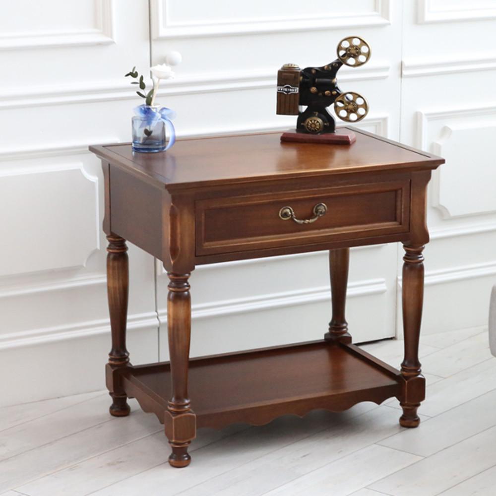 [로이퍼니처랩] 메이플 원목 엔틱 전화대 및 다용도 협탁