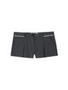 LACE PLEATS MICRO PANTS_GREY