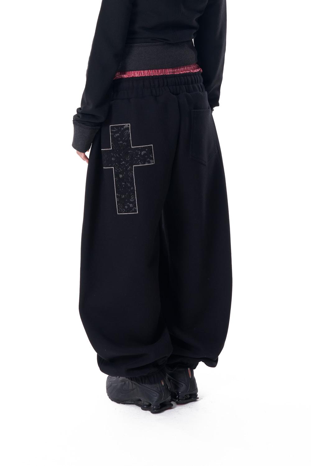 [3.24 예약 배송] Laced CROS2 Patch Sweatpants (Black)