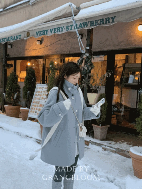 [made] 당일배송/뉴비즈 울 하프코트 (2color)