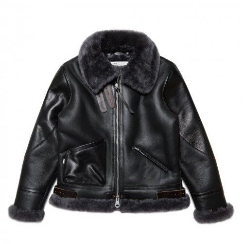 DV.LOT 657 SHADOW B-3 Mouton Jacket -Black Gray- 22ver.