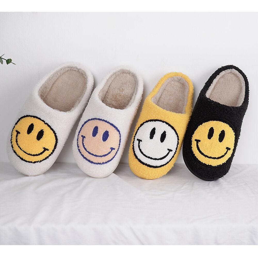 라이크하우스 스마일 뽀글이 털 슬리퍼 실내화 (4color)