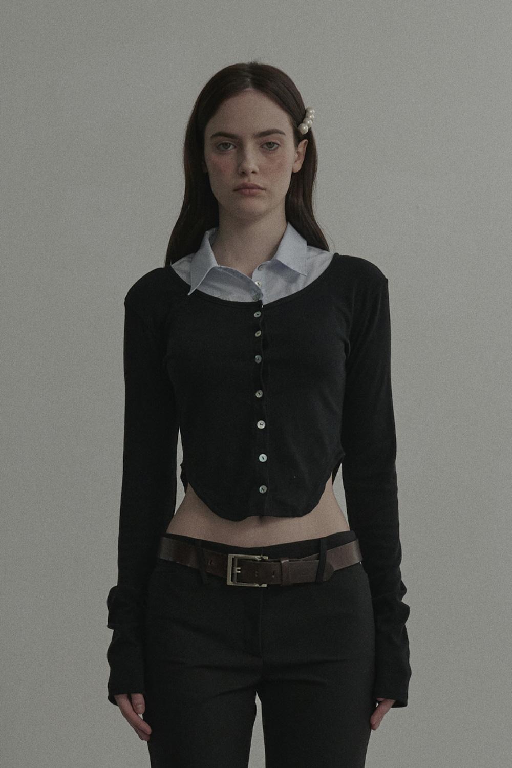 [미야오 나린 착용] Emma Shirt Cardigan-Sky Blue