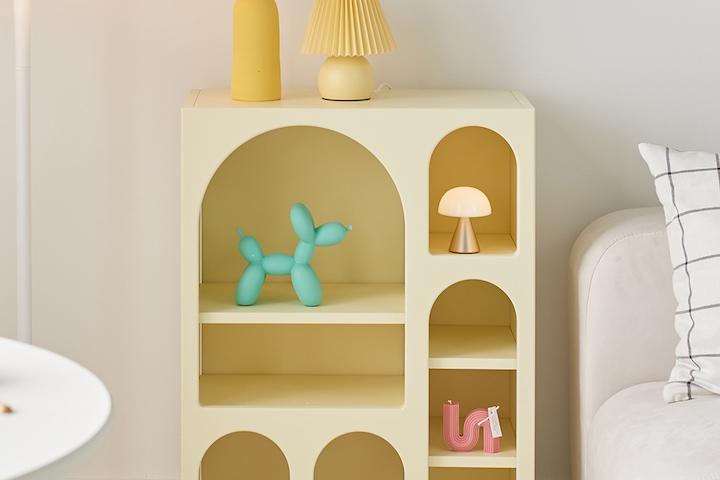 파스텔 선반 아치형 수납장 장식장 600(3colors)