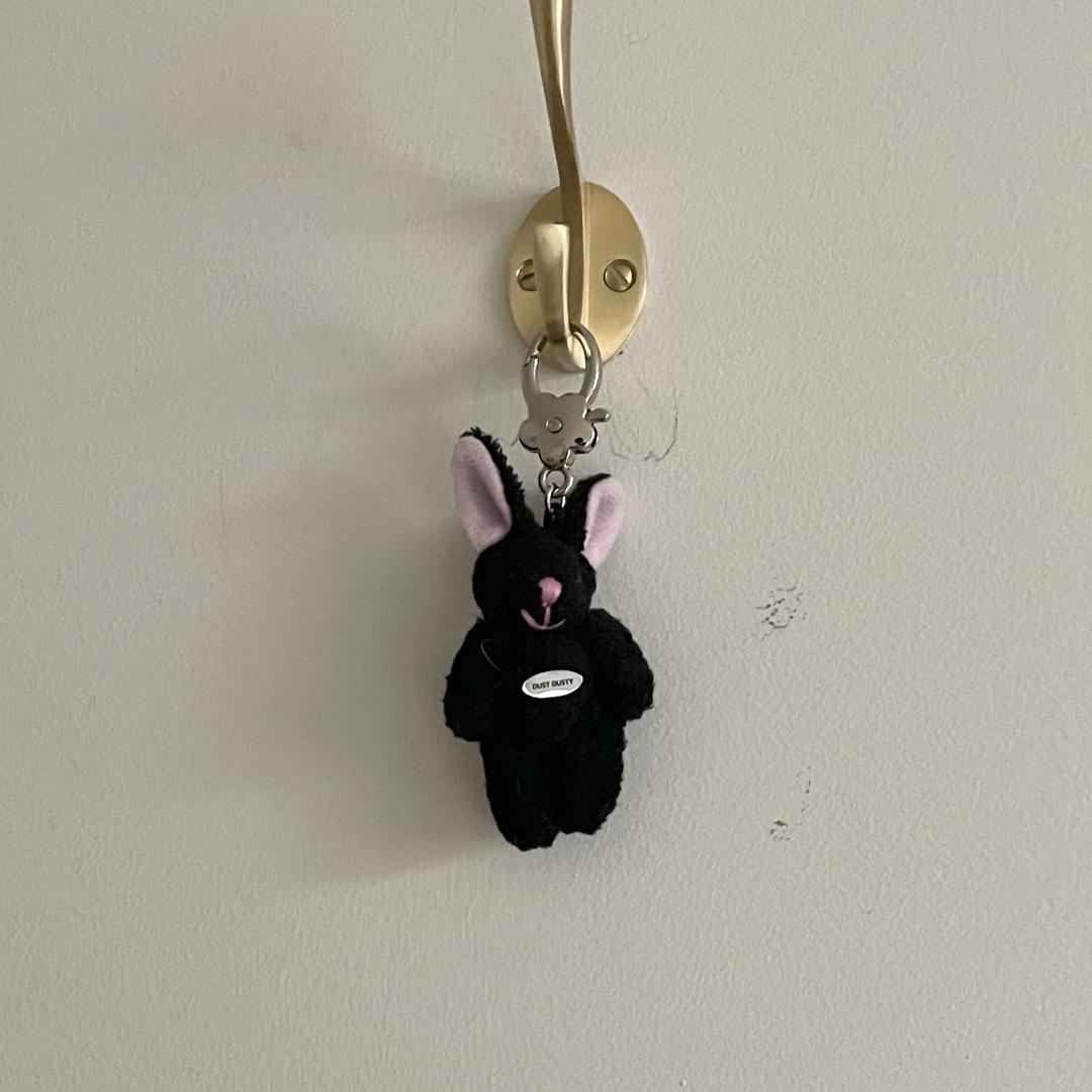 black bunny keyring
