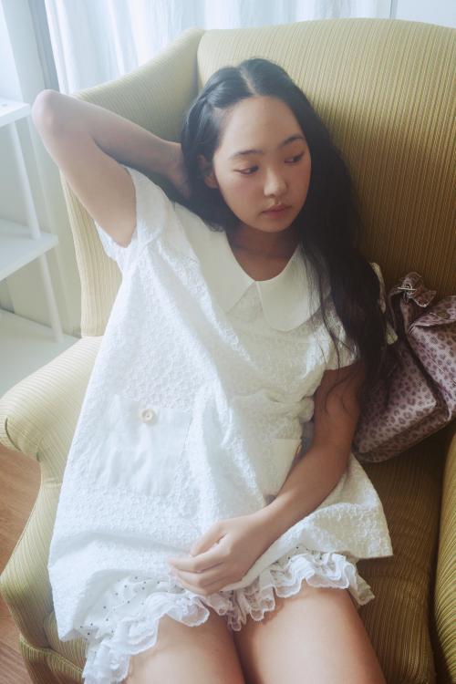 제인 퍼프 미니 드레스 (화이트)